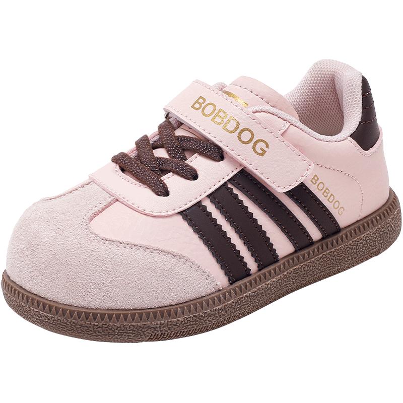 巴布豆童鞋儿童德训鞋2025超火童鞋女宝校园鞋秋款板鞋女童运动鞋