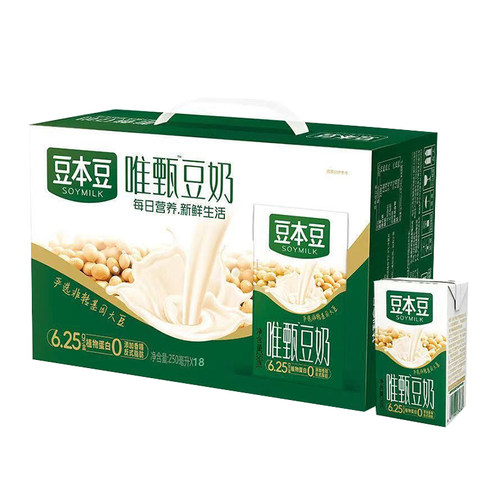 豆本豆唯甄原味豆奶250ml*24盒
