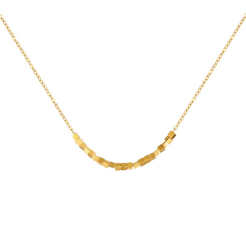 几何小方糖项链小众颈链不易褪色