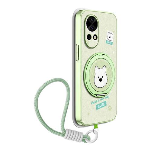 卡通小狗适用华为nova15pro手机壳nova16/14/13/12ultra/11/10/9se新款8挂绳磁吸支架女款可爱风小羊皮防摔软