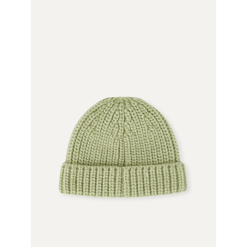 【折扣】we11done 女简约精致绿色串珠混纺针织毛线帽