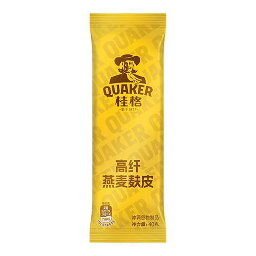 桂格即食燕麦片40g*10袋麸皮高纤燕麦袋装营养早餐冲饮代餐冲泡