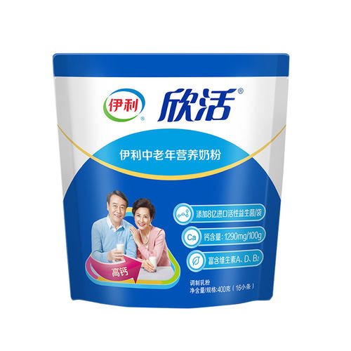 伊利欣活老年奶粉400g袋成人