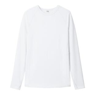 蕉下宽松长袖T恤女士上衣加长T恤衫秋衣百搭新款秋季白色打底衫