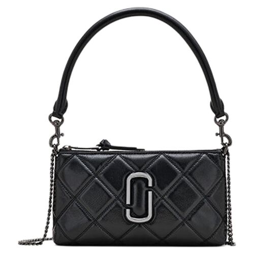 【新增折扣】MARC JACOBS/莫杰 迷你牛皮纯色绗缝链条斜挎零钱包