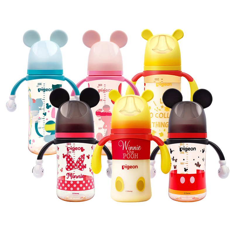 贝亲迪士尼PPSU奶瓶宽口径新生儿奶瓶奶嘴多规格奶瓶可选