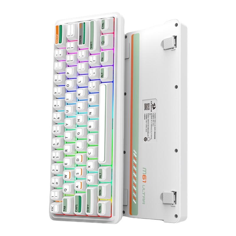 红龙M61 Ultra无线磁轴电竞级三模键盘磁轴RGB背光便携游戏三角洲