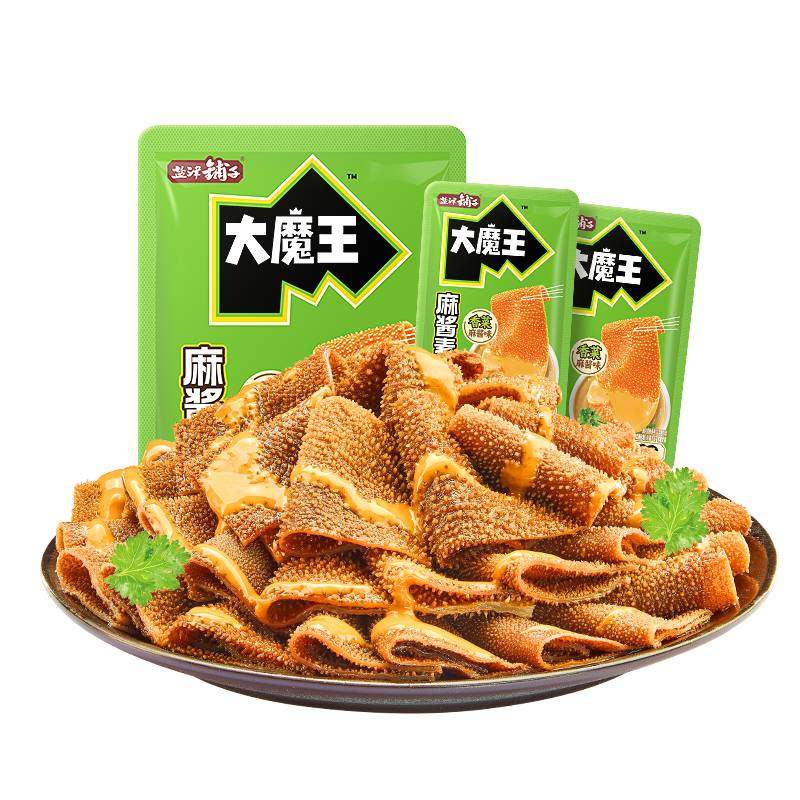 盐津铺子大魔王麻酱素毛肚香菜味零食休闲食品小吃解馋辣爽魔芋