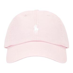 Polo Ralph Lauren夏季鸭舌帽浅粉色小马刺绣软顶棒球帽REVOLVE