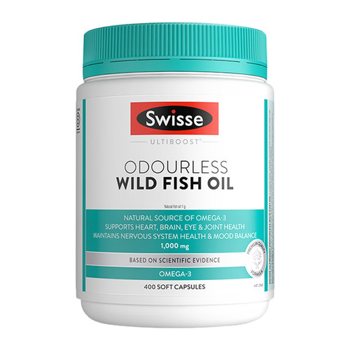 澳洲Swisse鱼油1000mg深海鱼油成人鱼肝油呵护心眼脑400粒正品