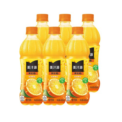 果粒橙美汁源可口可乐果粒