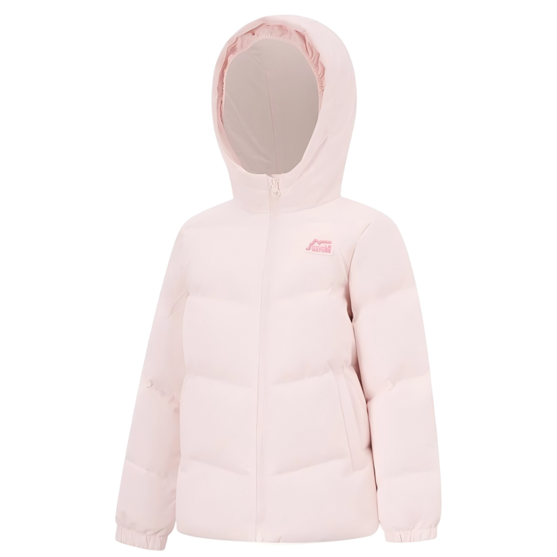 李宁儿童女大童连帽羽绒服