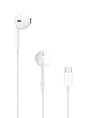 适用于苹果iPhone17paomax有线耳机正品16/15/14/13扁头typec接口