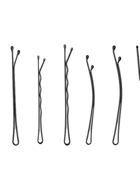 黑色一字夹发夹小黑夹子头饰发卡碎发边夹波浪钢夹女固定刘海侧边