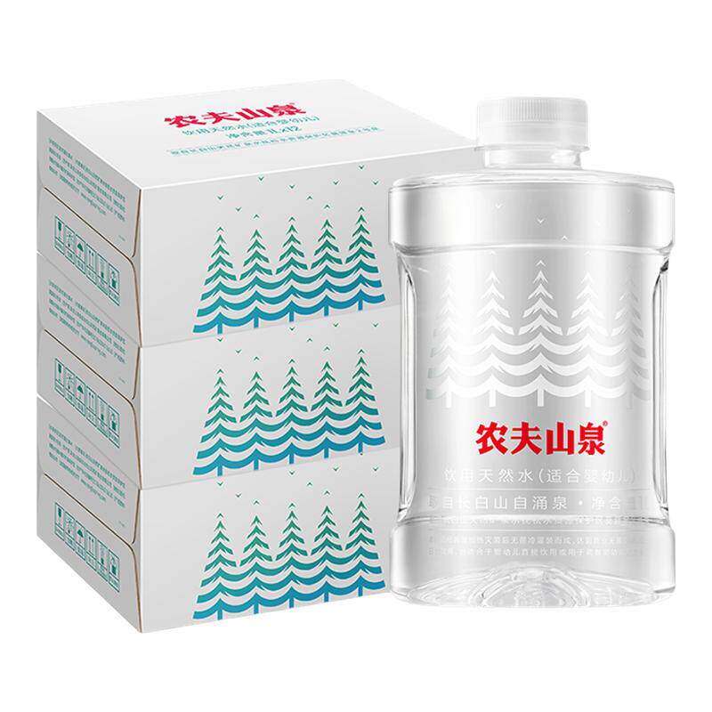 【百亿】农夫山泉饮用天然水（适合婴幼儿）1L*12瓶*3箱