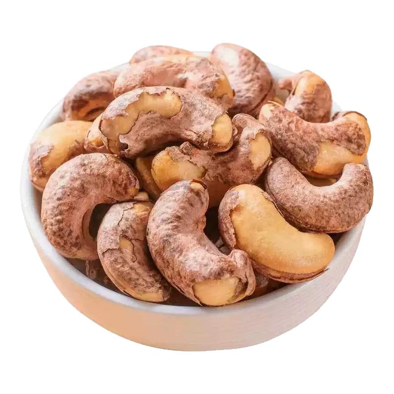 新货大腰果紫衣带皮腰果罐装腰果仁盐味炒熟坚果干货休闲零食