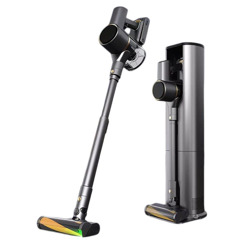 小狗无线家用自动集尘吸尘器手持大吸力绿光显尘防缠绕除螨吸尘机