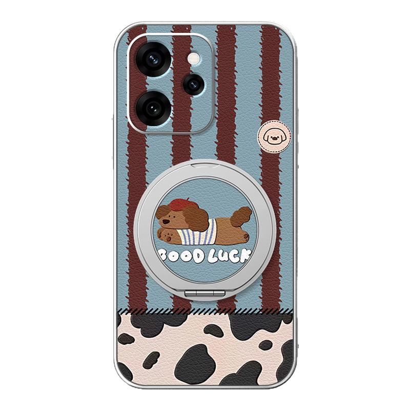 条纹狗狗适用OPPOReno15手机壳Reno15pro新款Reno14/13/12/11/10保护套磁吸支架外壳网红高级感卡通可爱防摔