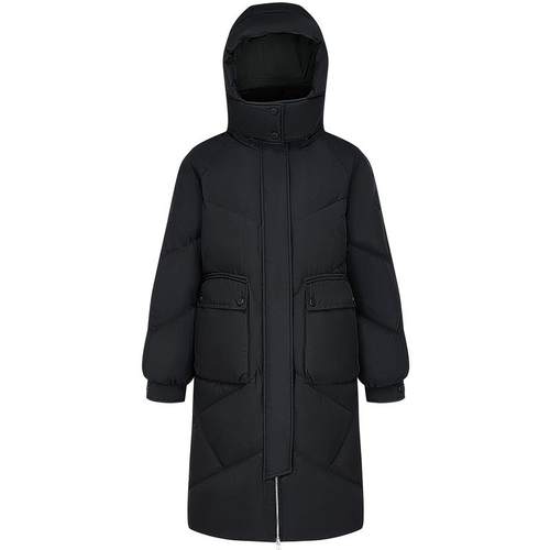 波司登女中长款羽绒服可脱卸帽