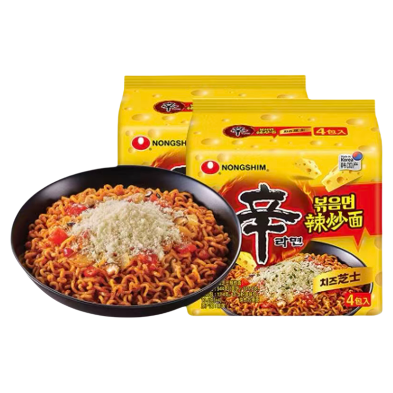 农心辛拉面辣炒面芝士韩国进口拉面袋装速食泡面拌面方便面夜宵,粮油调味/速食/干货/烘焙,冲泡方便面/拉面/面皮,淘宝优惠券,粉丝福利购,淘宝优惠卷