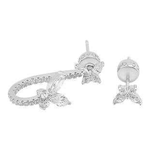 Monaco银色不对称蝴蝶耳环 APM AE13800OX—银色纯银宝石 自营