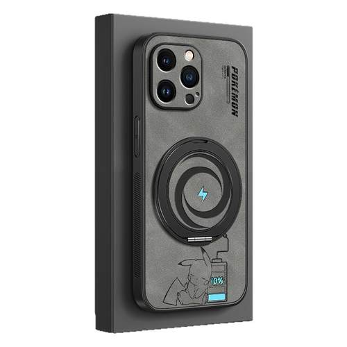 适用苹果17手机壳iphone16promax新款15/17air/13旋转支架14男款磁吸12羊巴皮11软x外壳xsmax充电皮卡8plus