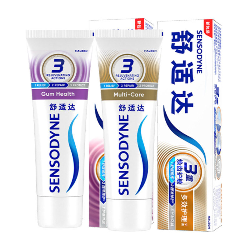 舒适达牙膏牙龈护理多效护理套装