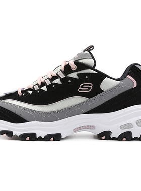 斯凯奇女鞋秋冬新款奶茶熊猫鞋女款增高休闲鞋官方正品女士运动鞋