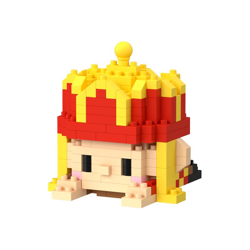 潮乐创趴趴系列公仔积木玩具