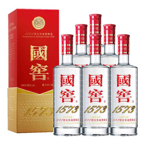 泸州老窖国窖1573浓香型白酒 38度500ml*6瓶送礼高端美酒