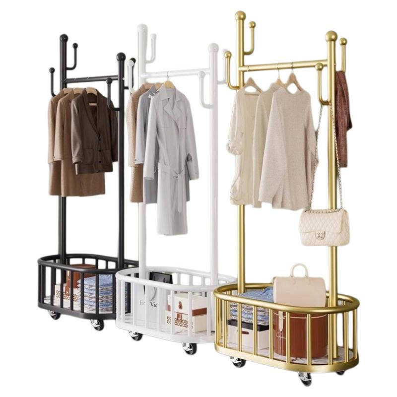 可移动轻奢落地晾晒挂衣架