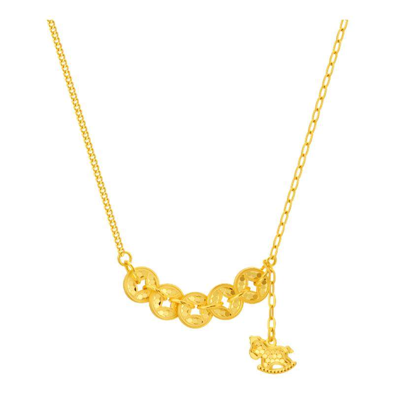 下拉领补贴【生肖马】DR宠爱福运马项链足金招财进宝本命年礼物,珠宝/钻石/翡翠,黄金镶钻项链,淘宝优惠券,粉丝福利购,淘宝优惠卷