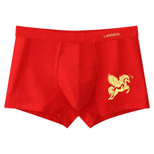 浪莎本命年男士内裤纯棉属马短裤