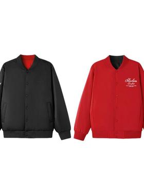 Skechers斯凯奇新年款男女同款秋冬棉服双面穿外套 L126U024-0018