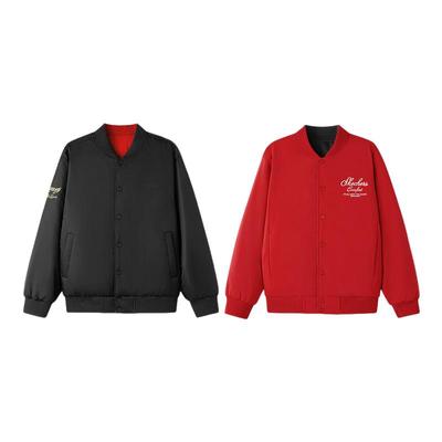 Skechers斯凯奇新年款男女同款秋冬棉服双面穿裥棉外套 L126U024