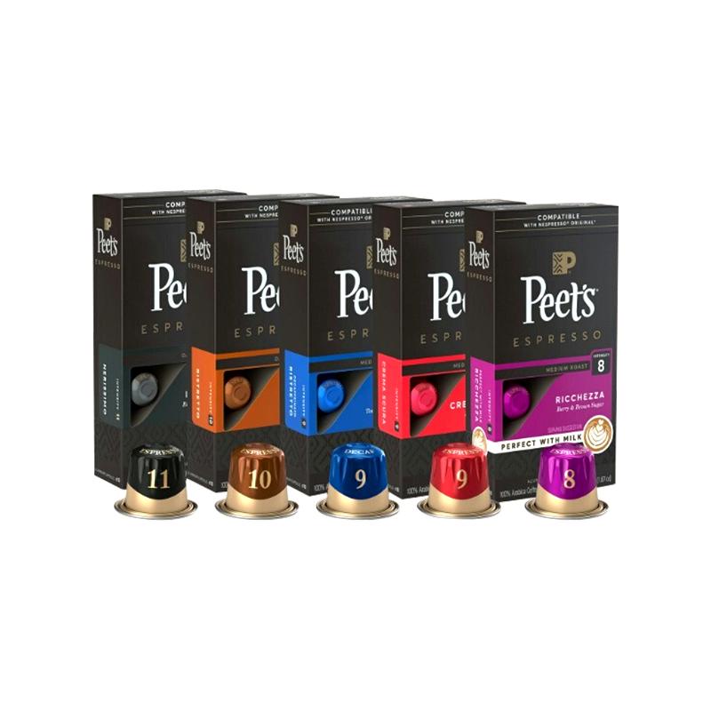 Peets皮爷精品咖啡胶囊进口美式意式适配nespresso胶囊咖啡机雀巢