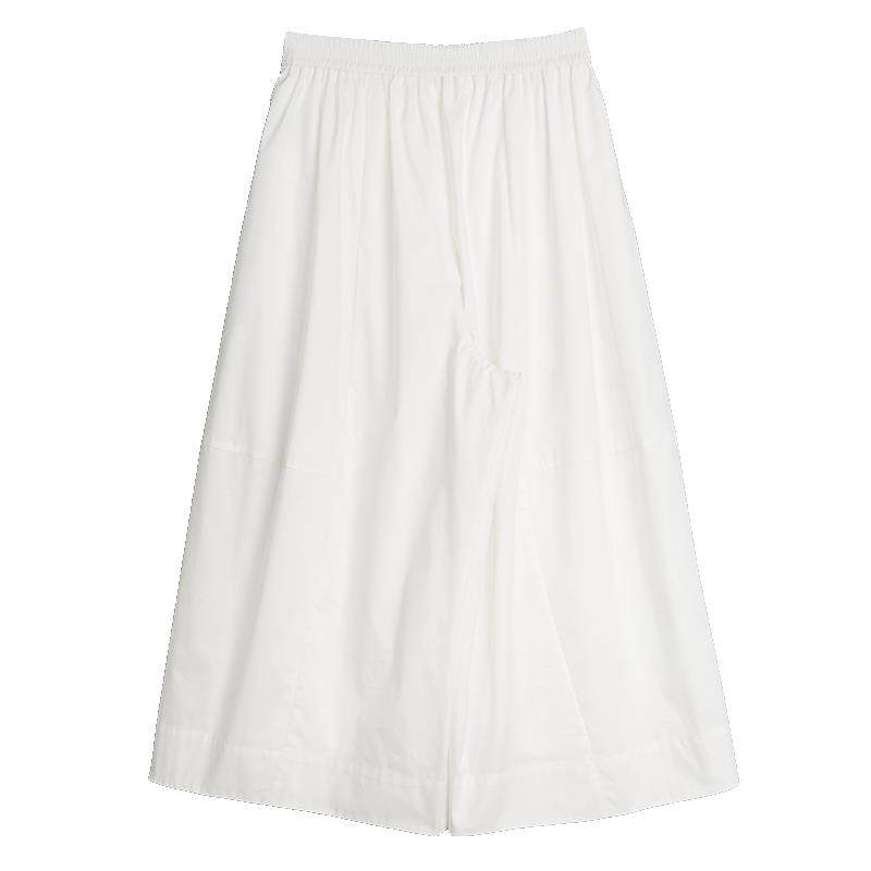 ELLE法式白色休闲短裤女高腰显瘦2025夏季新款时尚小众通勤阔