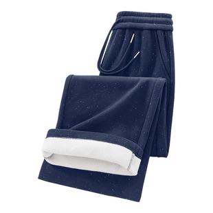 子女士撒银满天星阔腿裤 雪中飞休闲裤 加绒加厚裤 冬季 女2025新款