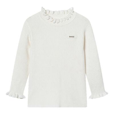 嫚熙童装儿童毛衣2025新款秋季女童保暖美丽诺宝宝蚕丝羊毛针织衫