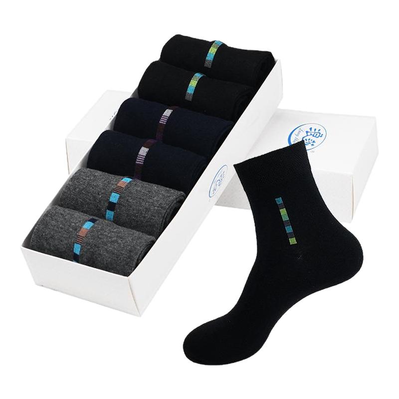 浪莎皮鞋四季简约风提花商务男袜