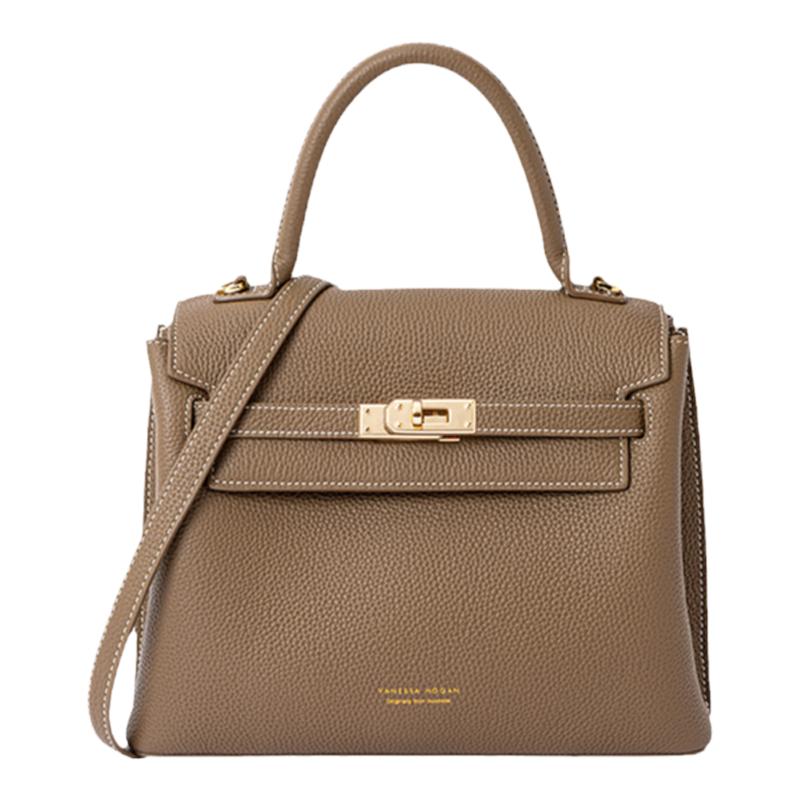 VH女包半糖凯丽包头层牛皮手提包