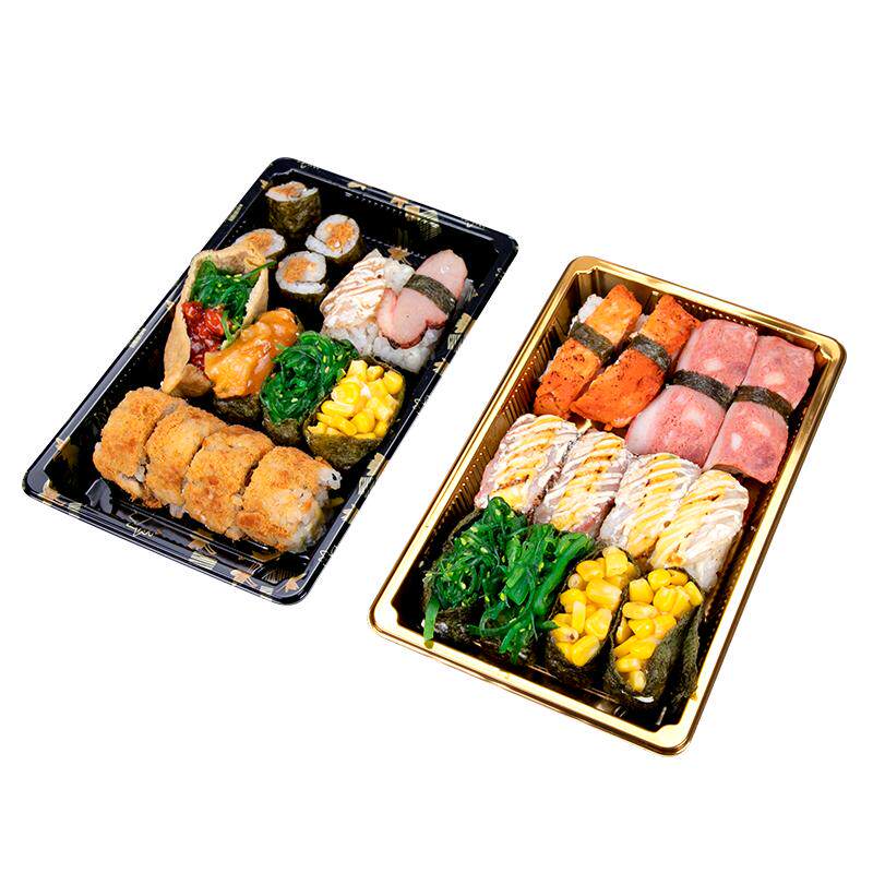 喇叭花一次性寿司打包盒紫菜饭团蛋糕卷生鲜刺身拼盘包装盒子批发