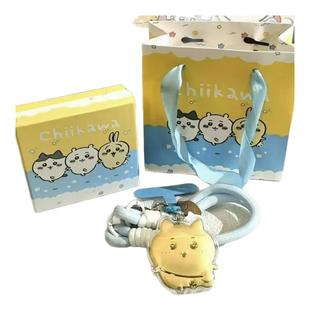 水贝足金999黄金送礼chiikawa周边吉伊小八乌萨奇钥匙扣手机挂件