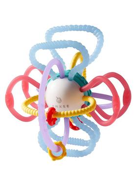 嫚熙曼哈顿球牙胶婴儿磨牙手抓球咬咬胶玩具食品级硅胶防吃手神器