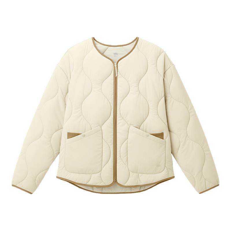 蕉下女士圆领气绒服轻薄保暖外套似羽绒防风可机洗夹棉内胆棉服