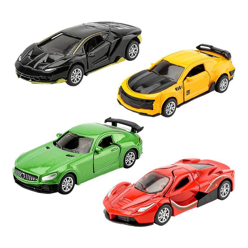 男孩儿童合金玩具车套装回力特斯拉兰博基尼跑车车模摆件生日礼物,玩具/童车/益智/积木/模型,车模,淘宝优惠券,粉丝福利购,淘宝优惠卷