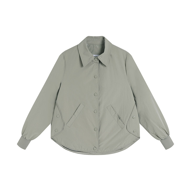 时尚短款女士衬衫外套2026春秋季新款薄休闲小个子上衣女长袖正肩