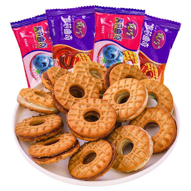 真巧酱芯曲奇饼干夹心巧克力单独立小包装休闲食品小吃办公室小吃