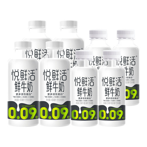 君乐宝悦鲜活鲜牛奶260ml/450ml