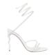 礼物 RENE CAOVILLA MARGOT系列白色蛇形袢带高跟凉鞋